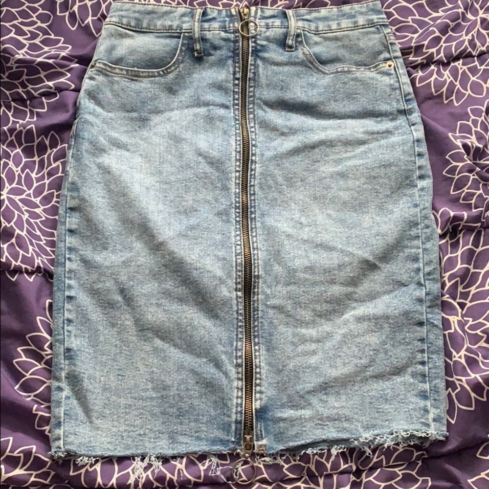long jean skirt